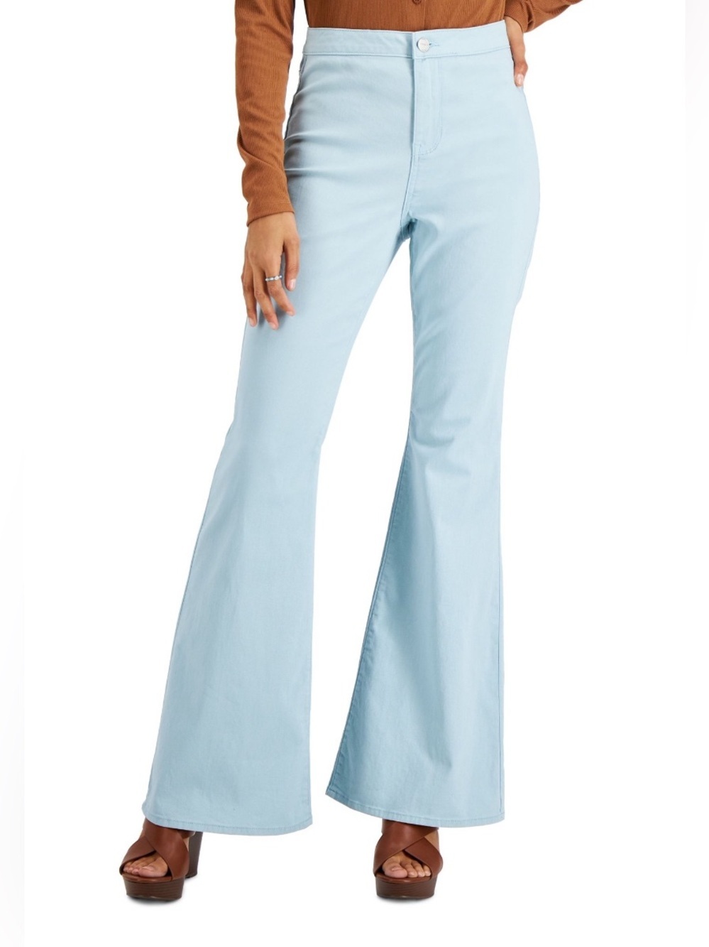 Dollhouse Juniors 13/14 Curvy High Waist Retro Bell Bottom 70s Flare Jeans